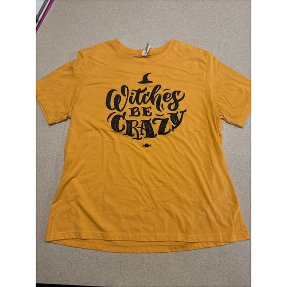 Wodbottom Women’s Large Short Sleeve Shirt “Witches Be Crazy” - Picture 1 of 3